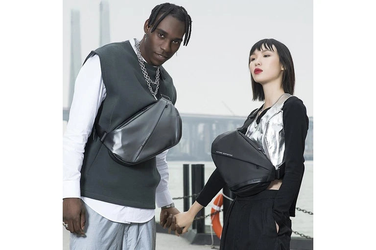 BANGE Men’s Epithelium Coating Waterproof Chest Crossbody Bag | حقيبة صدر رجالية من بانجي, بطلاء ايبيثيليوم مقاوم للخدوش والماء