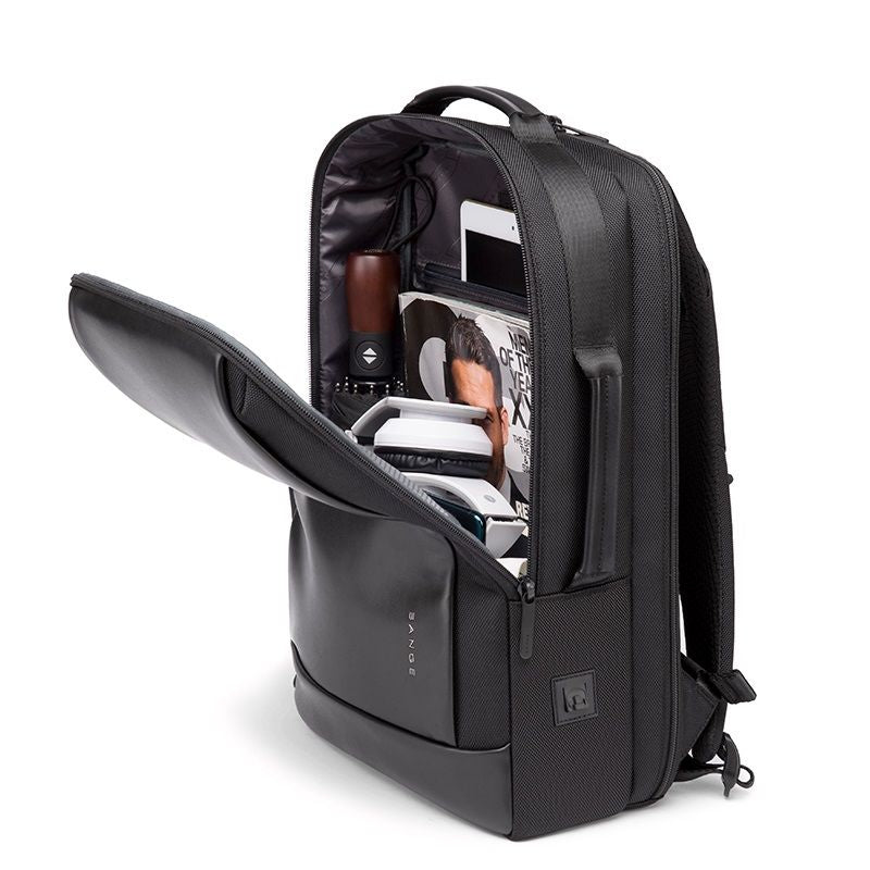 حقيبة ظهر بانجي اوكسفورد المقاومة للماء مع منفذ يو اس بي - اسود | Bange BG-S52 Oxford Cloth Waterproof Backpack with USB Port – Black
