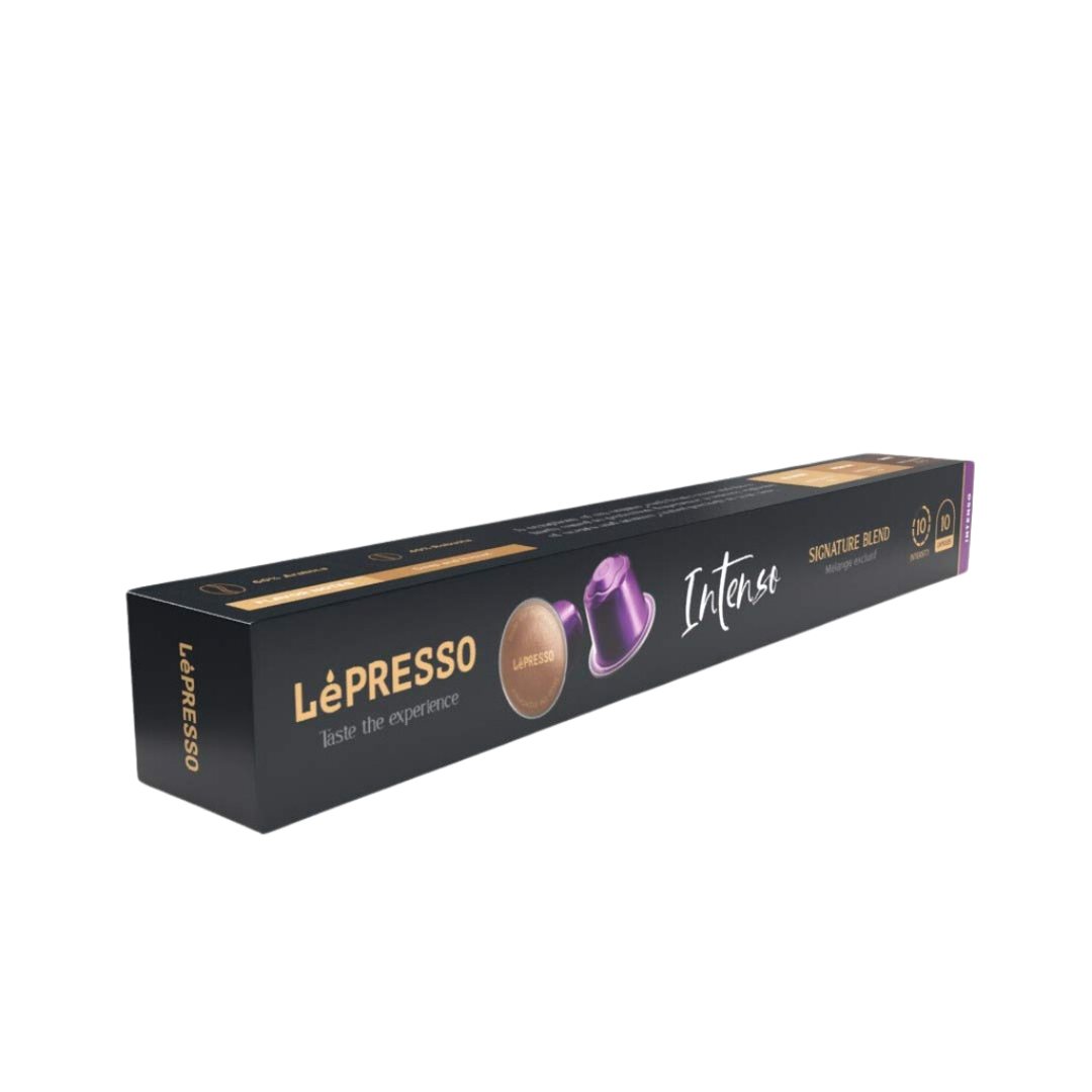LePresso Intenso Aluminum Capsules for Nespresso 10 Pack - كبسولات LePresso Intenso ألمنيوم لنسبريسو - 10 قطع