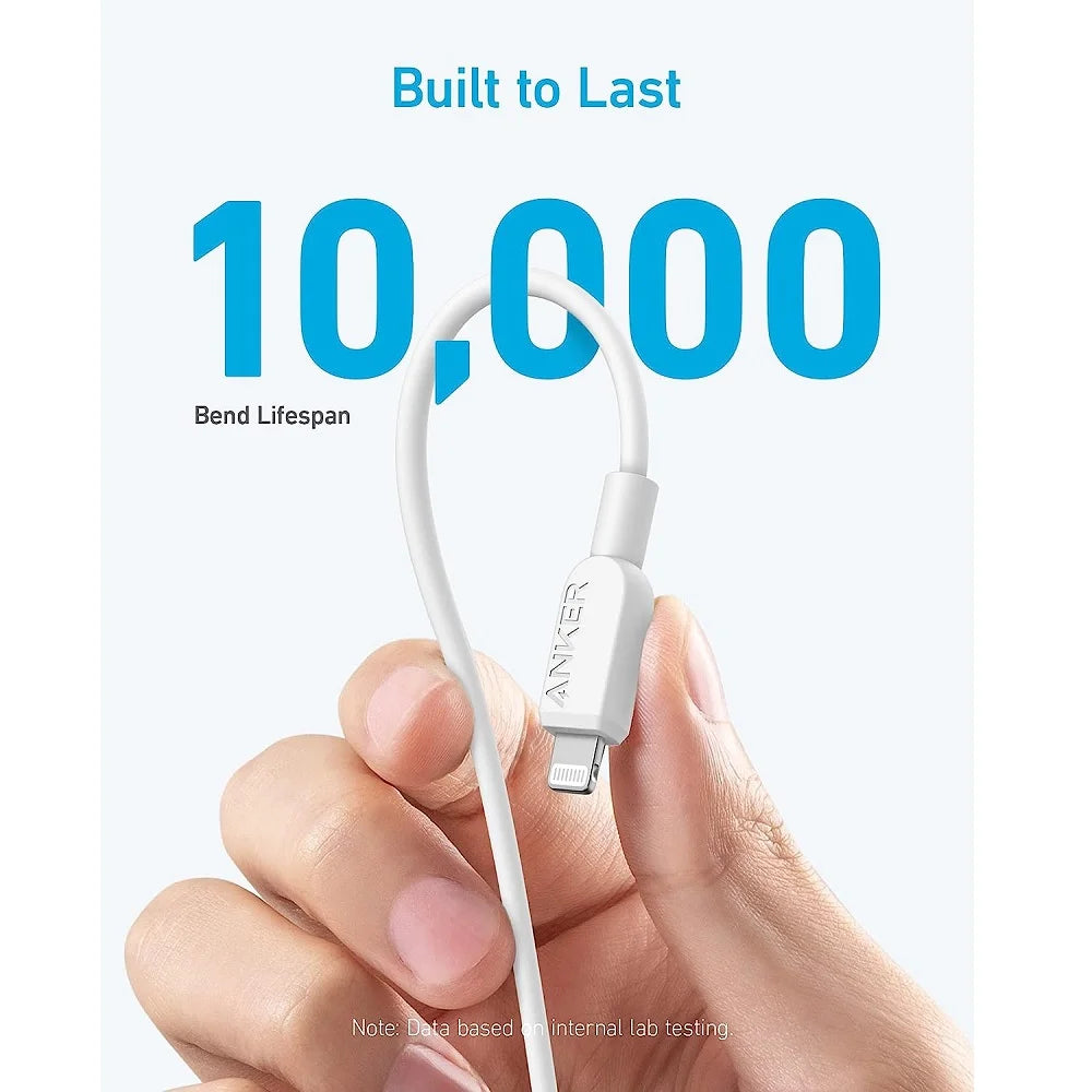 Anker 322 USB-C to Lightning Connector Braided Cable 6ft - كيبل مضفر يو اس بي سي الى لايتننع من أنكر