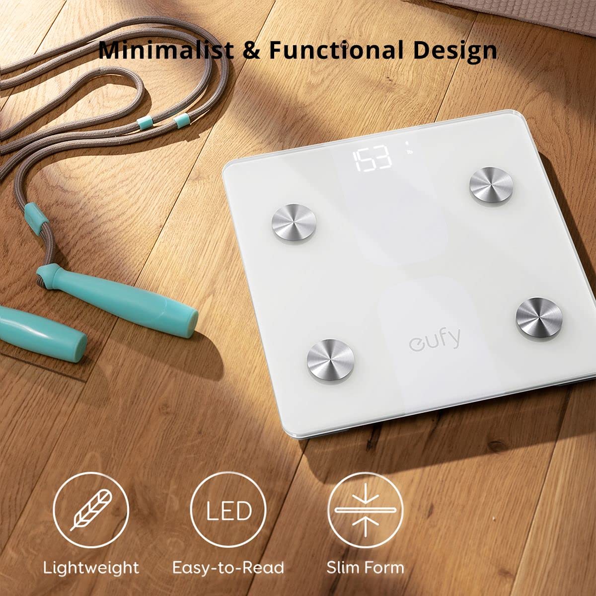 Anker eufy Clean Smart Scale C1 - ميزان أنكر يوفي الذكي مع بلوتوث وتحليل تكوين الجسم واللياقة البدنية