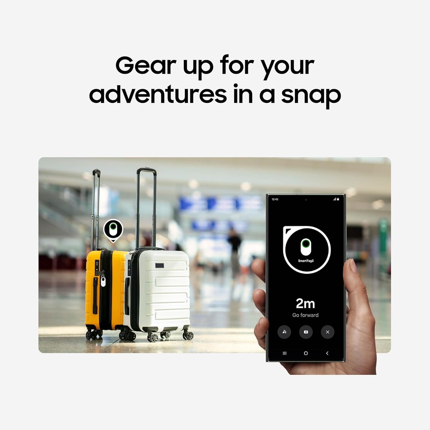 SAMSUNG Galaxy SmartTag2 Bluetooth Tracker Smart Tag GPS Locator Tracking Device - سامسونج جهاز تتبع سمارت تاغ 2 من جالاكسي جهاز تتبع نظام تحديد المواقع الجغرافي الذكي مكتشف العناصر للمفاتيح والمحفظة والامتعة