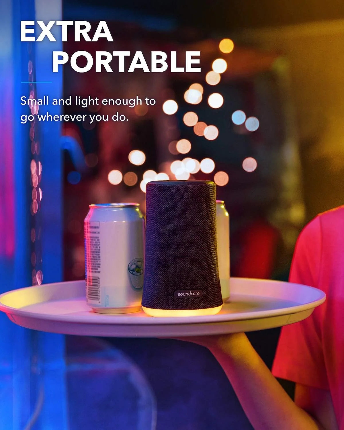 Anker Soundcore Flare Mini Bluetooth Speaker IPX7 Waterproof for Outdoor Parties - مكبر صوت أنكر ساوندكور فلير ميني بلوتوث مقاوم للماء للحفلات الخارجية