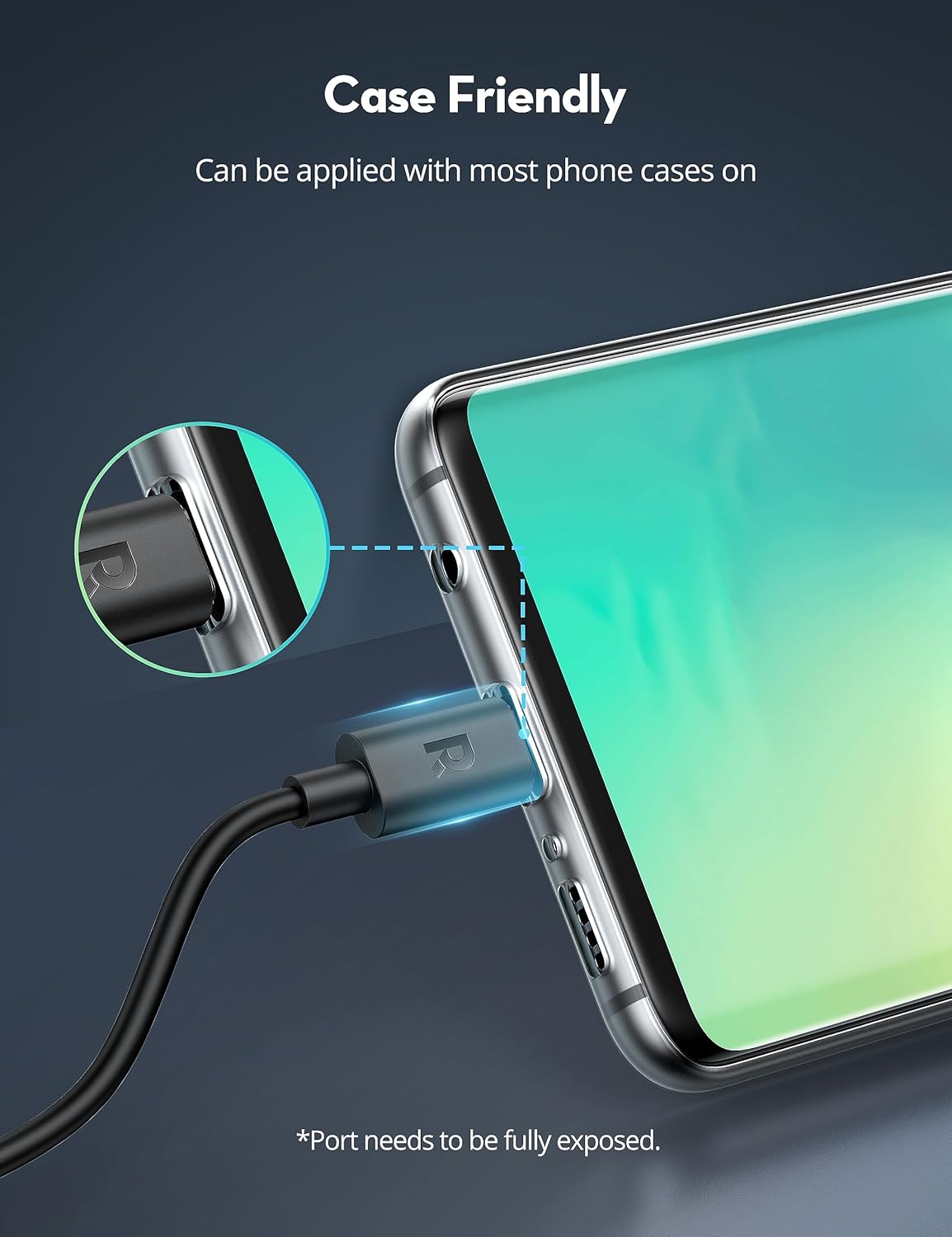 RAVPower RP-CB1021 Type-C to Type-C Cable 1m – كابل راف باور تايب سي إلى تايب سي بطول 1 متر