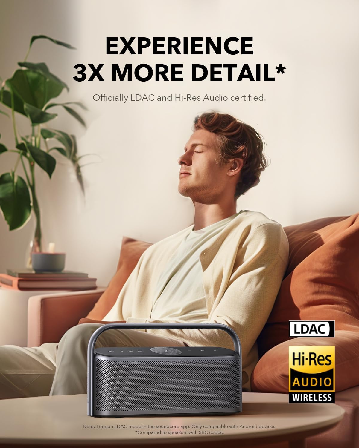 ساوند كور مكبر صوت بلوتوث محمول من موشن صوت مكاني عالي الدقة مع صوت لاسلكي 50 واط من أنكر - Anker Soundcore Motion X600 Portable Bluetooth Speaker Hi-Res Spatial Audio with Wireless 50W Sound