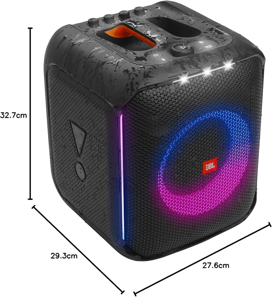 JBL Partybox Encore Essential Portable Wireless Speaker, 6H Playtime - Black | سماعة جي بي ال بارتي بوكس انكور اسينشال المحمولة اللاسلكية, تشغيل حتى 6 ساعات - اسود