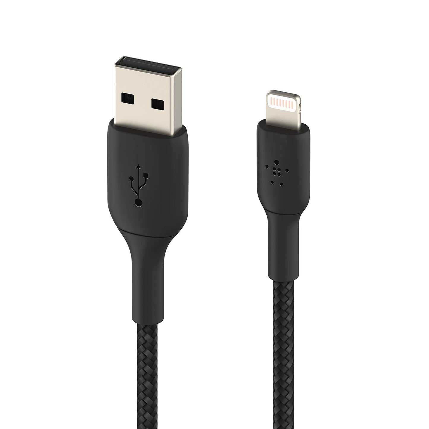 Belkin BoostCharge USB-A Braided Cable with Lightning Connector 2M - لكن كابل لايتنينج مضفر من بوست تشارج 6.6 قدم 2 متر