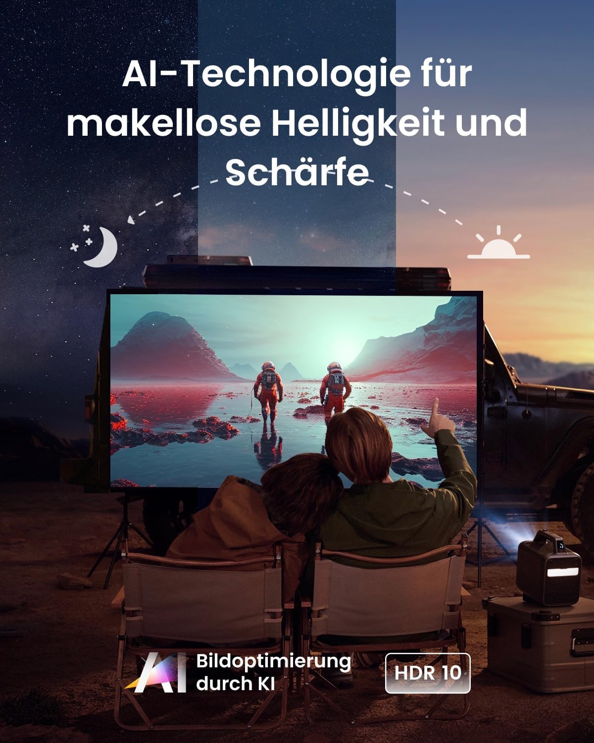 بروجكتور انكر نيبولا مارس 3 المحمول الذكي بدقة Full HD - اسود | Anker Nebula Mars 3 Portable Full HD Smart Projector – Black