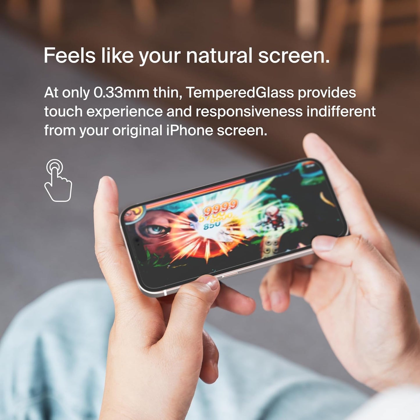 Belkin Screen Force Tempered Glass Treated Screen Protector for iPhone 15 Pro Max - بيلكن شاشة حماية معالج بزجاج مقوى لموبايل ايفون 15 برو ماكس من سكرين فورس