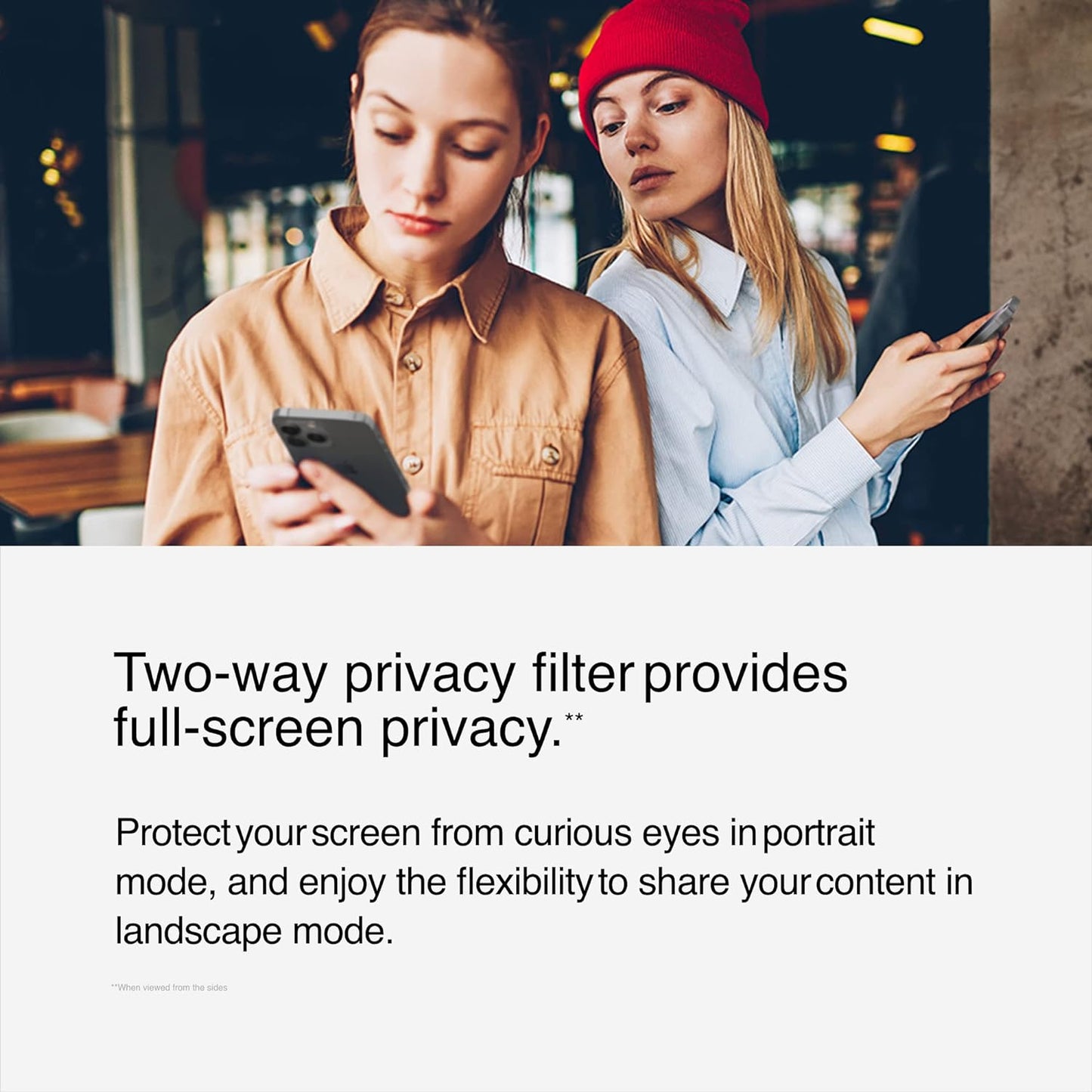 Belkin Privacy Tempered Glass iPhone 14 Pro Max screen protector - واقي شاشة من الزجاج المقوى لهاتف ايفون 14 برو ماكس سطح معالج بطبقة مضادة لبصمات الأصابع من بيلكن