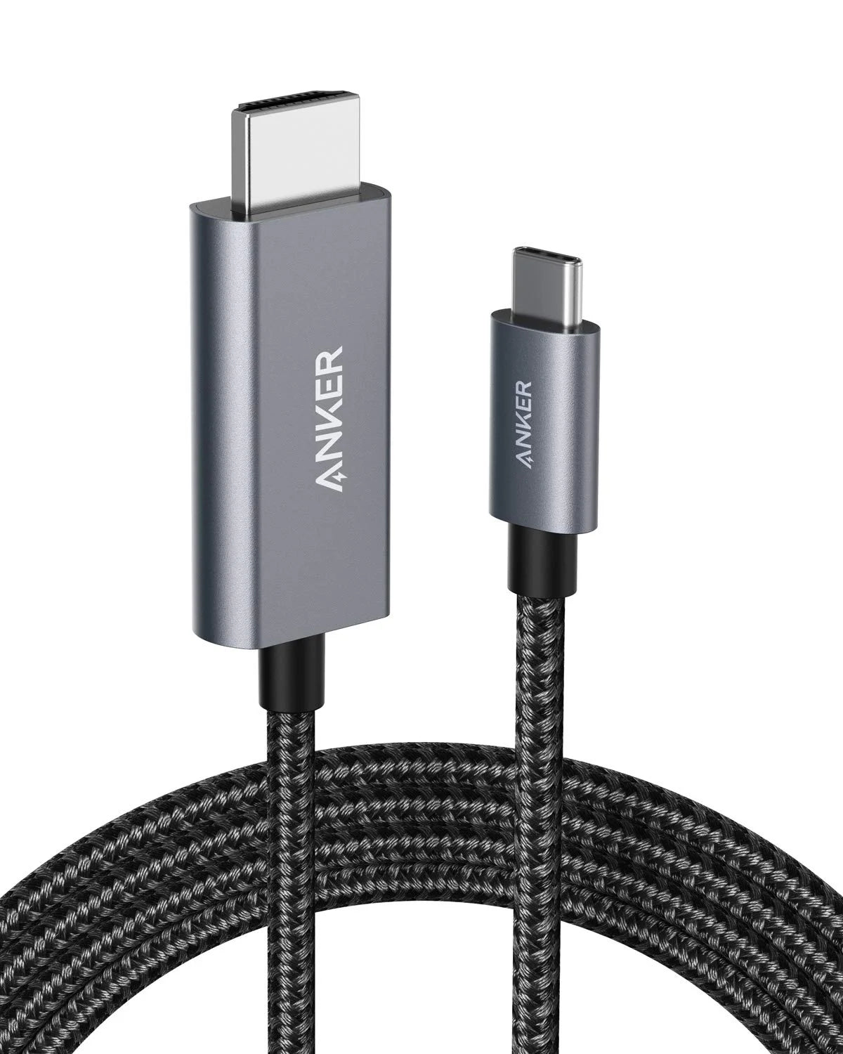 Anker USB-C to HDMI 4K cable 6ft - كيبل نايلون يو اس بي سي الى اتش دي ام اي بطول 6 اقدام من أنكر
