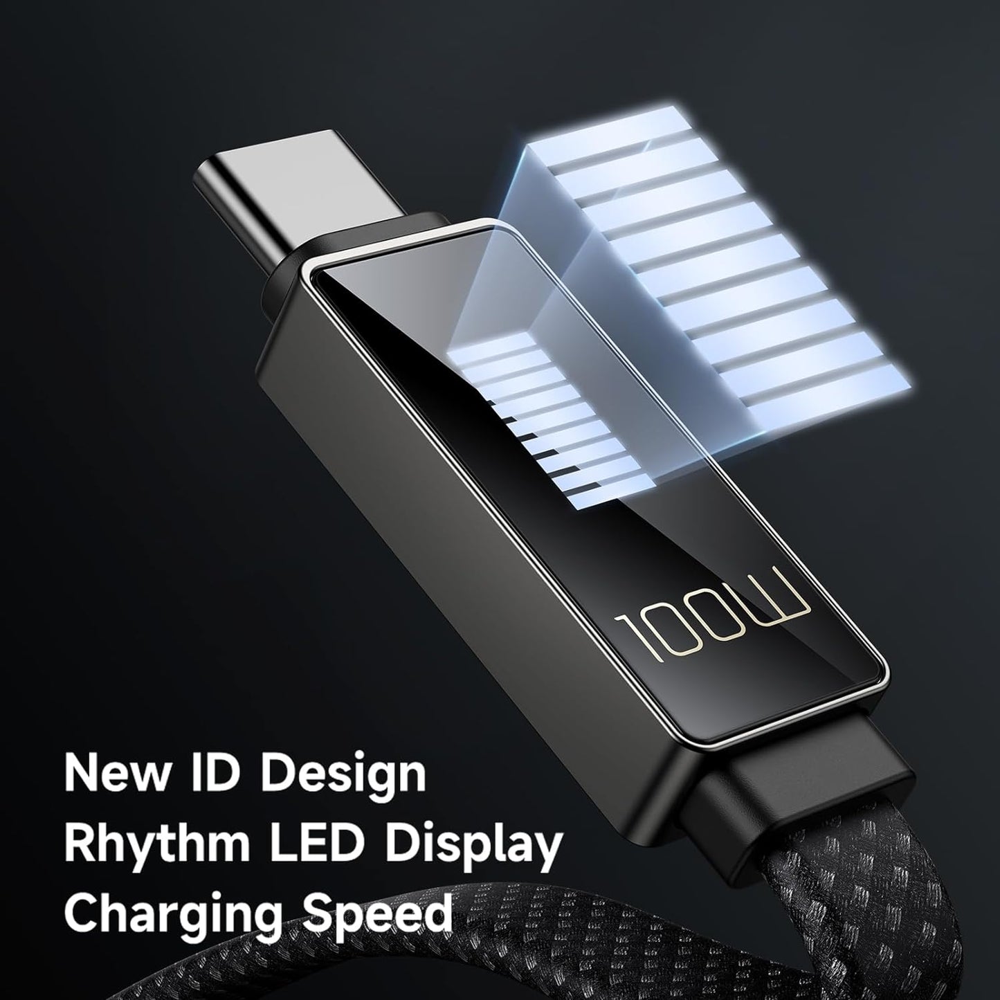 ماB C Cableكدودو كيبل يو اس بي سي شاشة عرض ايقاع جديدة من يو اس بي سي الى يو اس بي سي كيبل شحن سريع 100 واط 4 قدم 5 امبير - Mcdodo US New Rhythm Screen Display USB C to USB C Cable 100W 4ft 5A Fast Charging