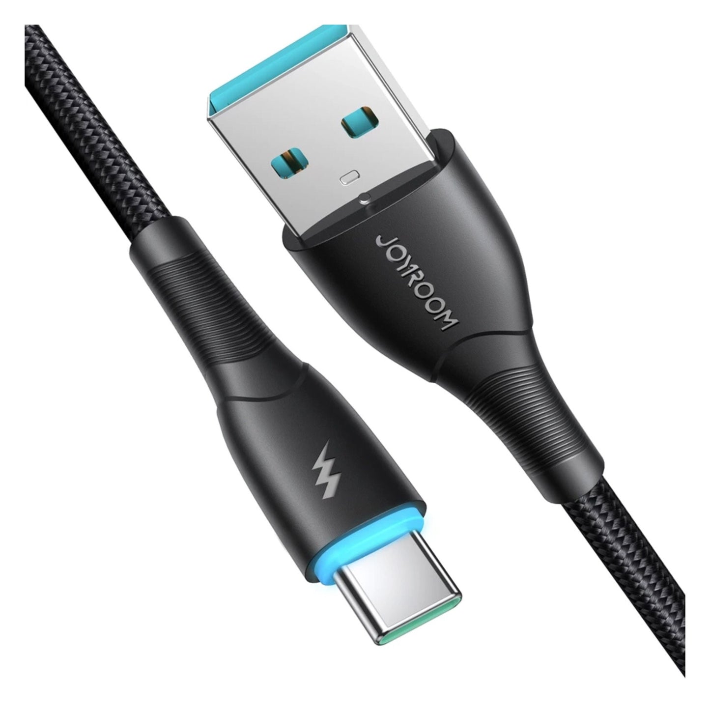 كيبل شحن جويرووم سريع 3A من يو اس بي اي الى يو اس بي سي بقدرة شحن 18 واط وطول 1 متر - اسود | JOYROOM SA32-AC3 3A 18W Fast Charging Data Cable USB-A to USB-C 1m – Black