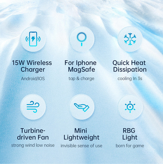 Mcdodo Magnetic Wireless Gaming Charger with Cooling Fan - شاحن الاسلكي مغناطيسي من ماكدودو مزود بمروحة تبريد