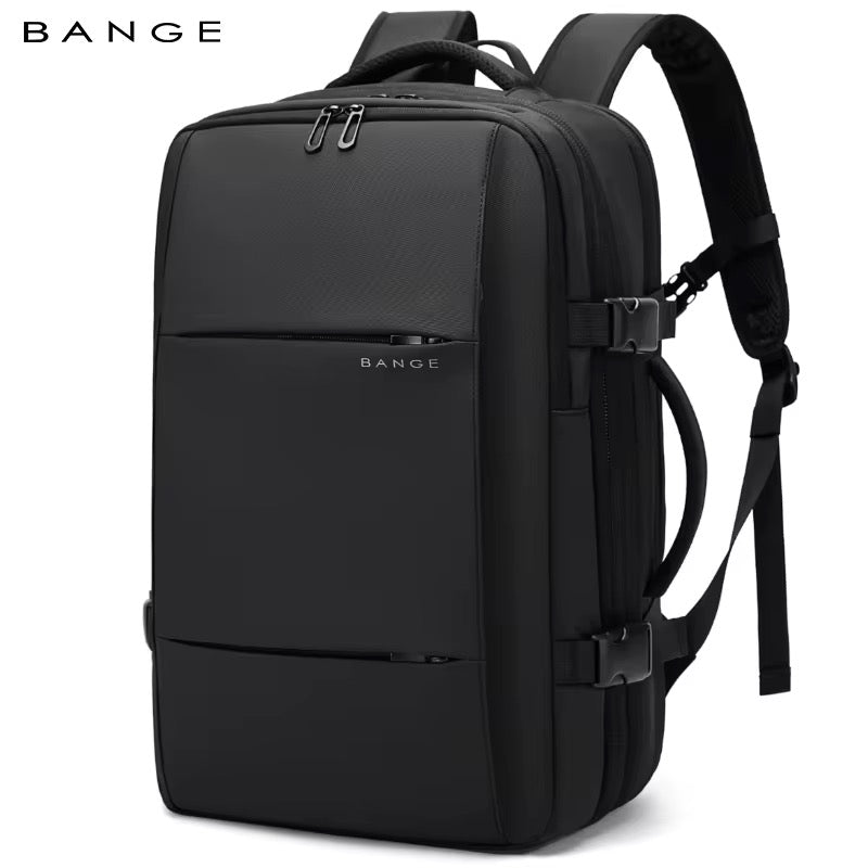 حقيبة ظهر بانجي مقاومة للماء مع مضخة هواء وقفل TSA - اسود | Bange Waterproof Backpack with Air Pump and TSA Lock – Black
