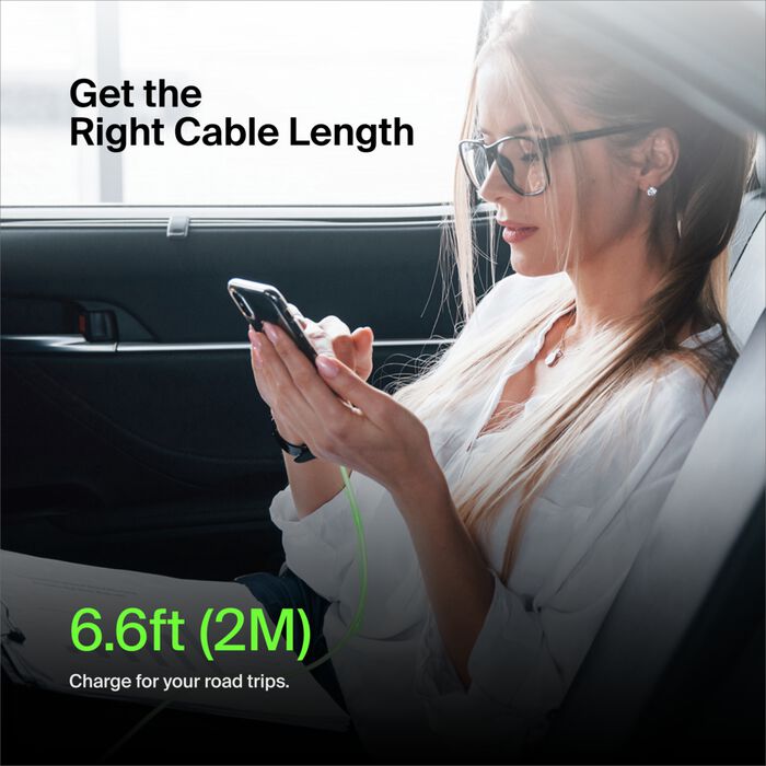 Belkin BoostCharge Cable USB-C to USB-C 2M - كيبل سريع الشحن من التايب سي الى التايب سي بطول 2متر