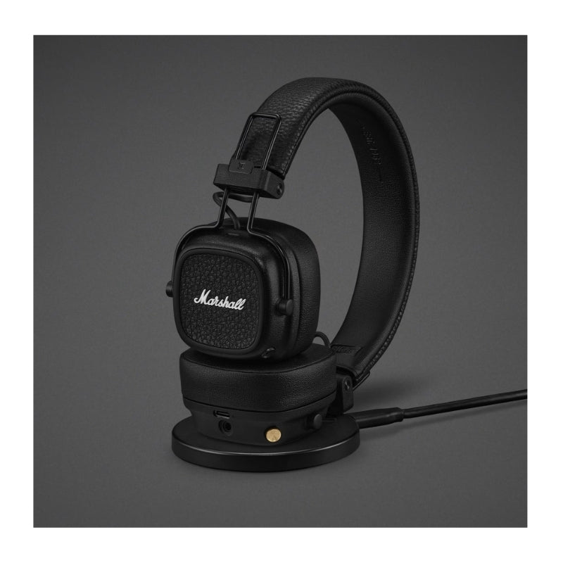 سماعات Marshall Major V BT Headphones – أكثر من 100 ساعة تشغيل، صوت قوي، وشحن لاسلكي