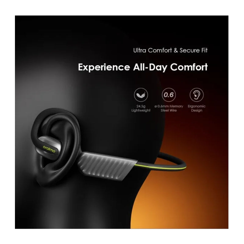 سماعات أورايمو حول الرقبة بلوتوث باللون الأسود | Oraimo Neck Earphone OPN-672 Black