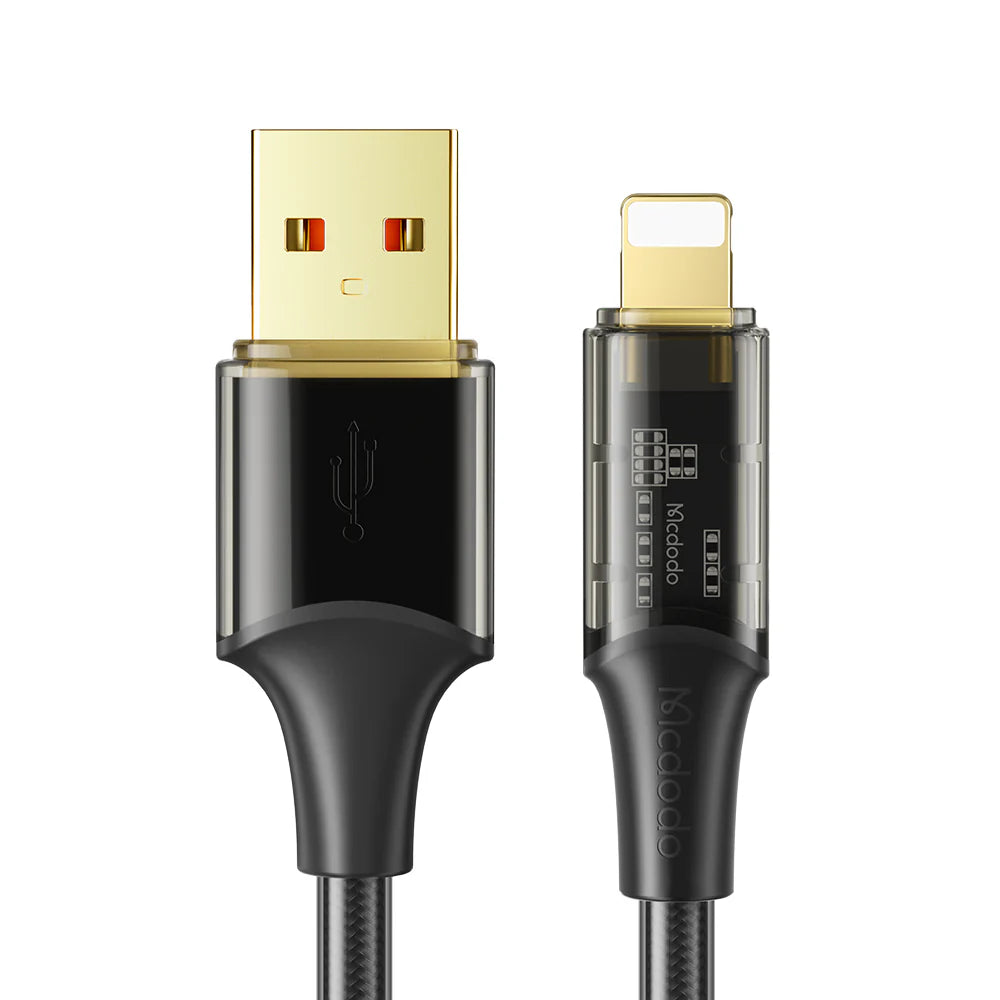 Mcdodo Lightning Transparent Data Cable - ماكدودو كابل بيانات شفاف لايتنينج