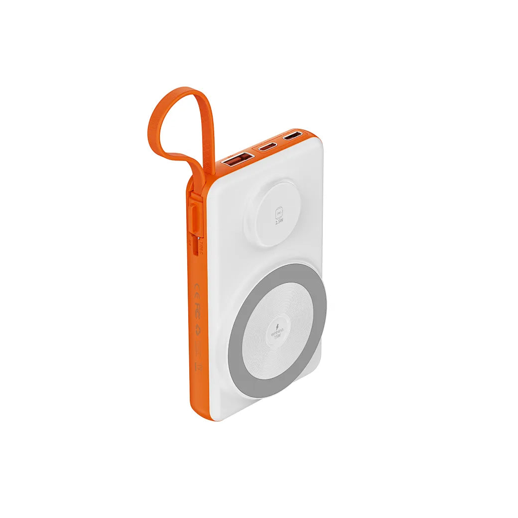 WiWU Wi-P007 CORE 22.5W 10,000mAh Power Bank with Built in Cable - باور بانك ويوو كور بسعة 10000ميلي أمبير شحن سريع 22.5 واط مع كابلات مدمجة