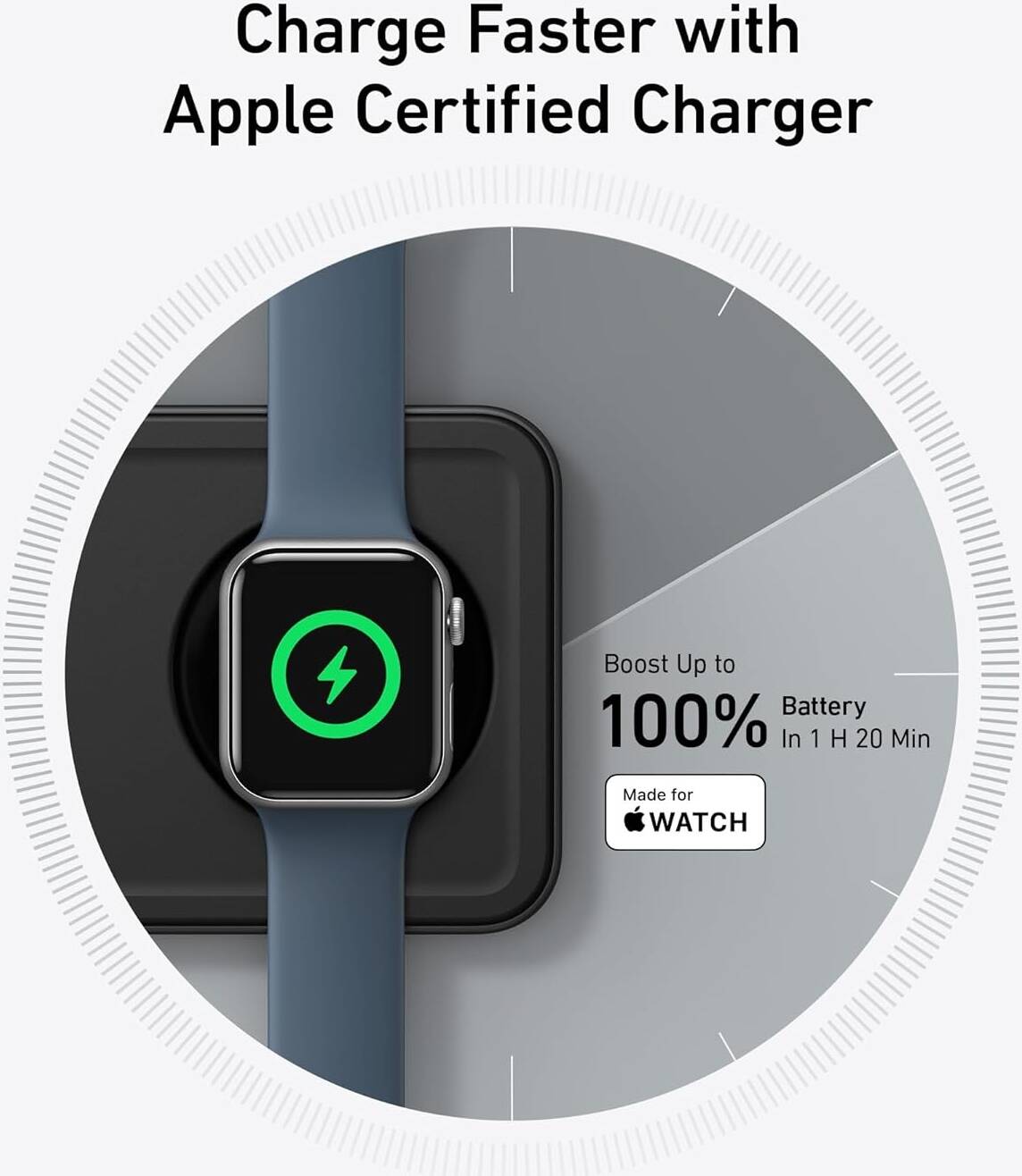 شاحن انكر ماج جو اللاسلكي 3 في 1, قاعدة شحن 15 واط معتمد QI2 للايفون | Anker MagGo Wireless Charging Pad 3-in-1, Qi2 Certified 15W Charger for iPhone