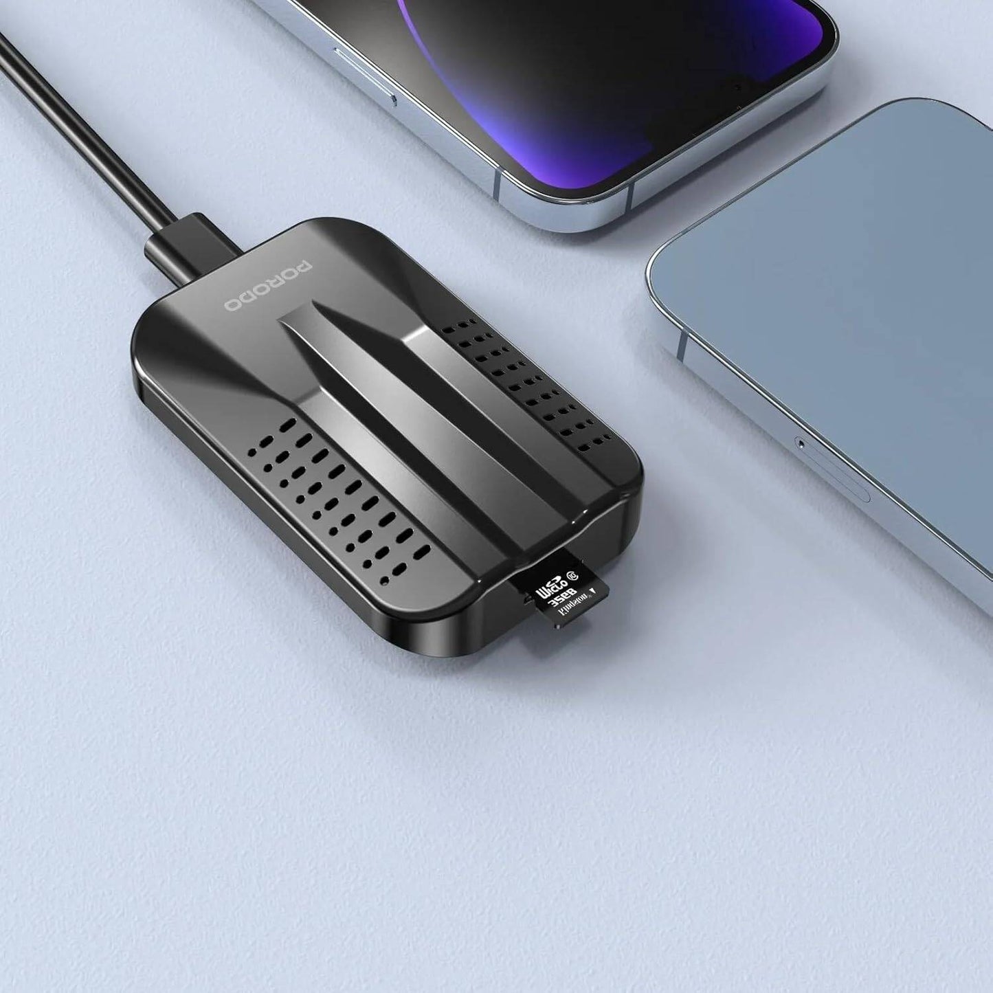 جهاز CarPlay سلكي عبر يو اس بي سي من بورودو, نظام تشغيل اندرويد 12 وسعة 128GB - اسود | Porodo Android 12 BT5.0 + 128GB with USB-C Built-in Wired CarPlay - Black