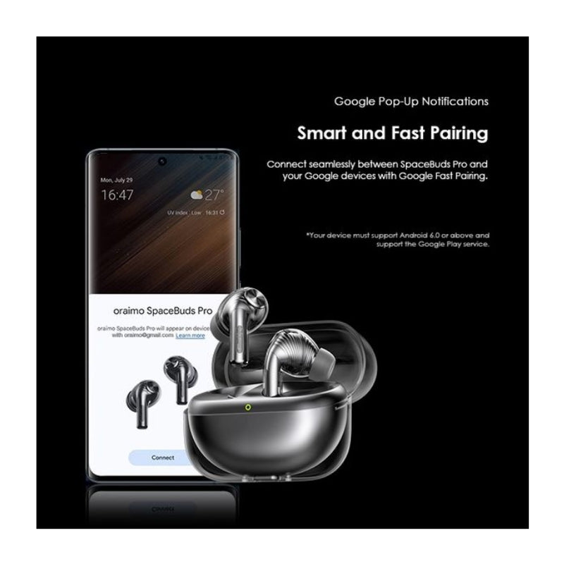 Oraimo SpaceBuds Pro - سماعات أورايمو سبايس بادز برو مع صوت محيطي وتقنية إلغاء الضوضاء