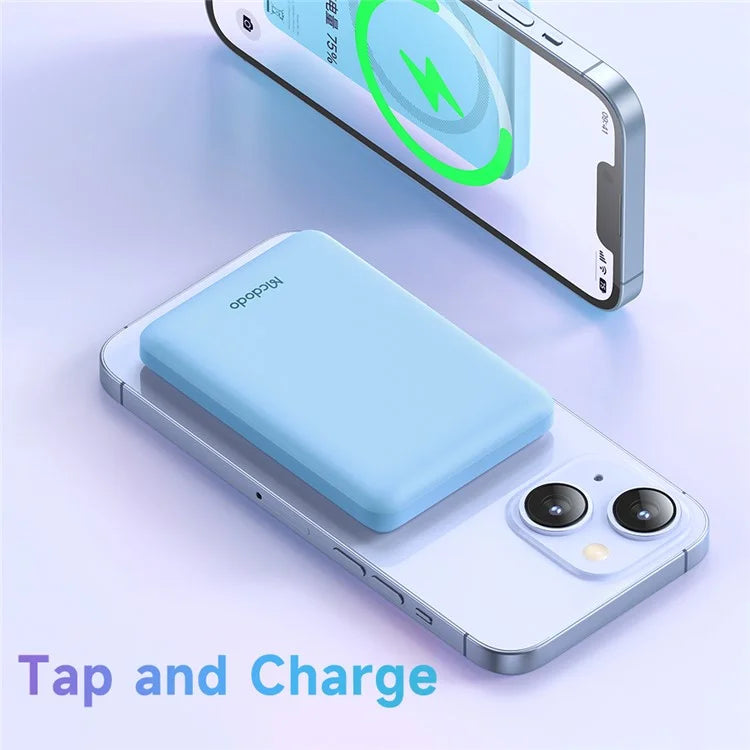 باور بانك ماكدودو 5000 مللي أمبير شحن سريع لاسلكي - Mcdodo Mini Magnetic 15W Fast Charge Power Bank 5000mAh None Series