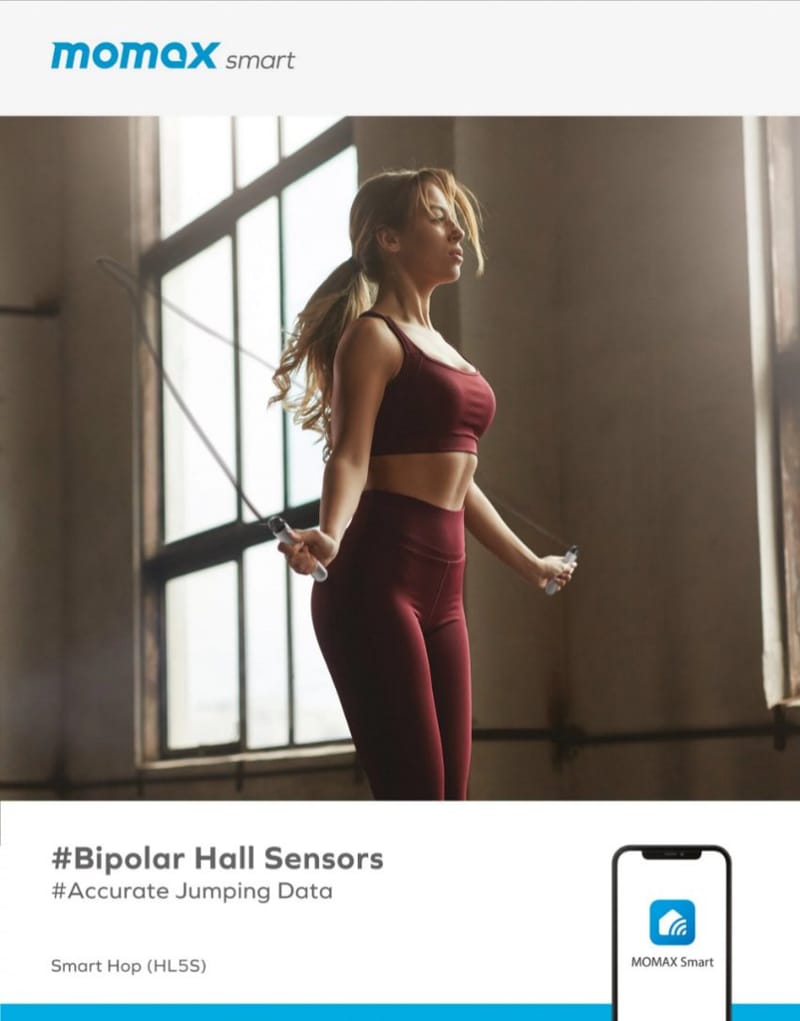 Momax SMART HOP IoT Skipping Rope - حبل قفز ذكي موماكس سمارت هوب, مراقبة الاداء عبر التطبيق