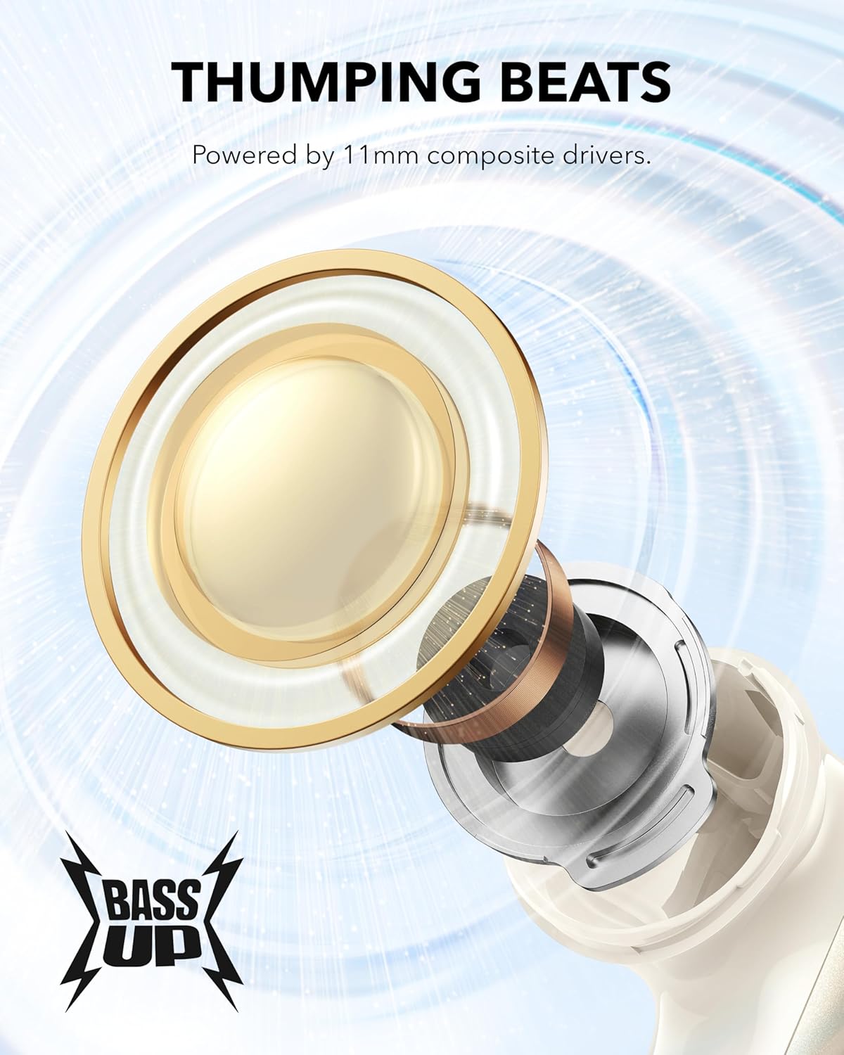 سماعات انكر ساوندكور P40i اللاسلكية, عزل ضوضاء ذكي, تشغيل حتى 60 ساعة | Anker Soundcore P40i, Adaptive Noise Cancelling Wireless Earbuds, 60H Playtime