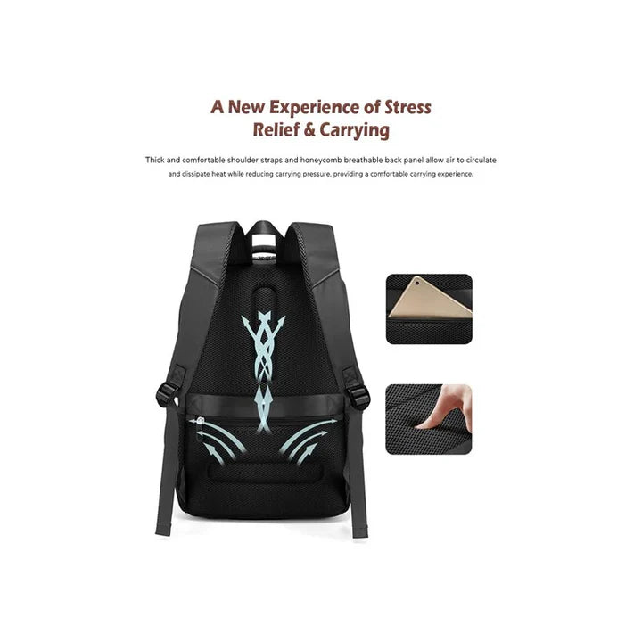 Bange Travel Backpack Fit for 15.6" Laptop - Black |حقيبة ظهر للسفر من بانجي, حقيبة لابتوب حتى 15.6 انش - اسود