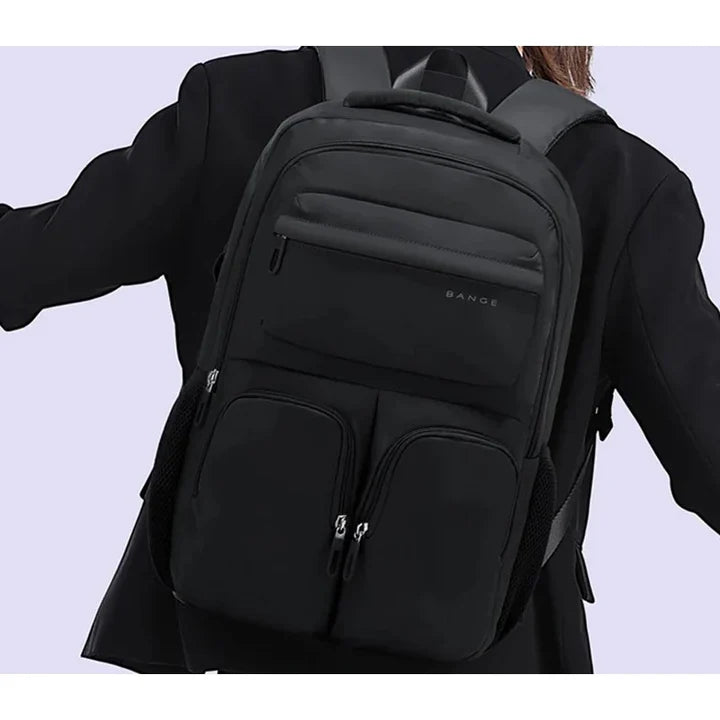 Bange Travel Backpack Fit for 15.6" Laptop - Black |حقيبة ظهر للسفر من بانجي, حقيبة لابتوب حتى 15.6 انش - اسود