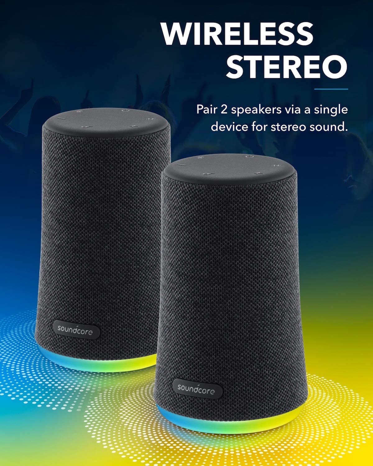 Anker Soundcore Flare Mini Bluetooth Speaker IPX7 Waterproof for Outdoor Parties - مكبر صوت أنكر ساوندكور فلير ميني بلوتوث مقاوم للماء للحفلات الخارجية