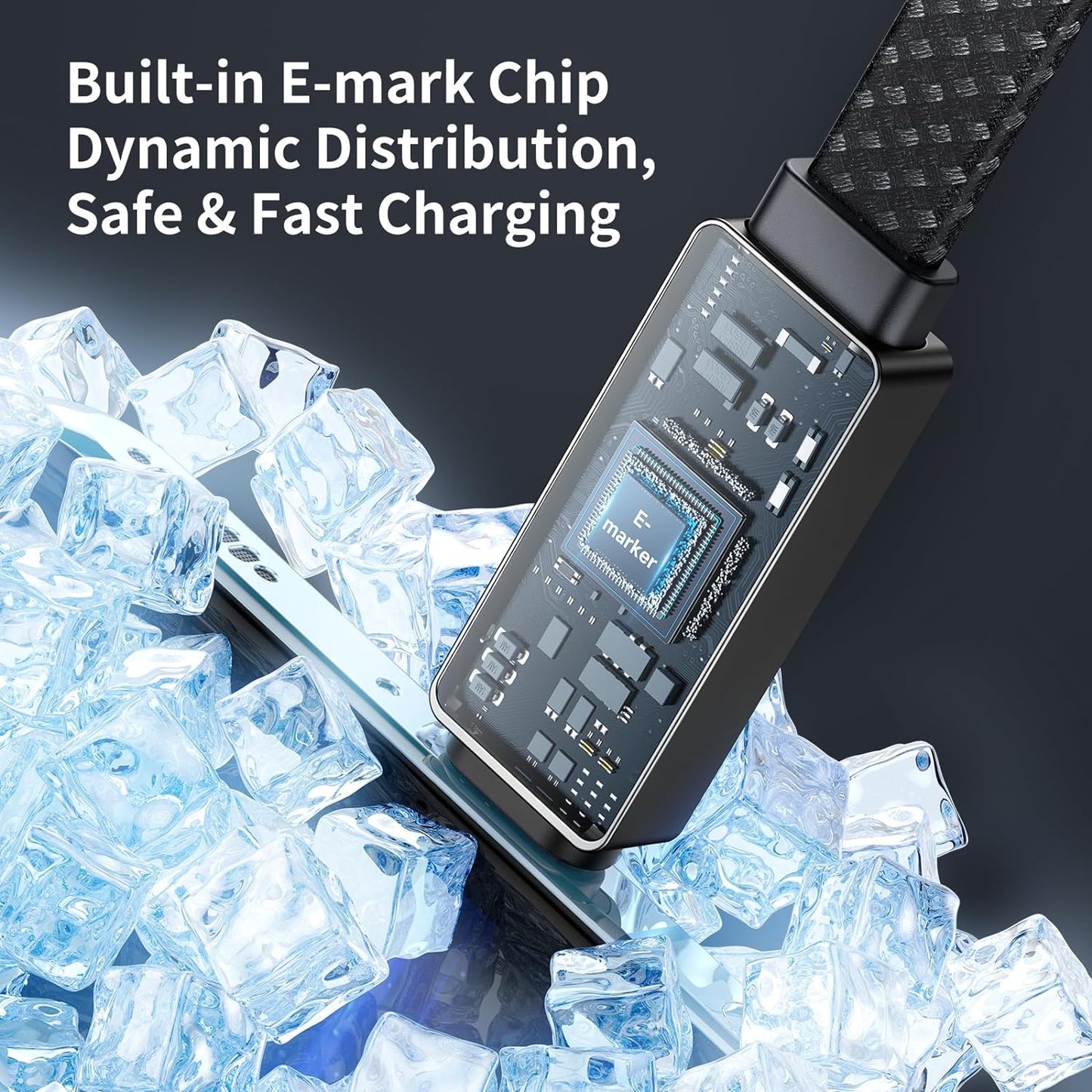 ماB C Cableكدودو كيبل يو اس بي سي شاشة عرض ايقاع جديدة من يو اس بي سي الى يو اس بي سي كيبل شحن سريع 100 واط 4 قدم 5 امبير - Mcdodo US New Rhythm Screen Display USB C to USB C Cable 100W 4ft 5A Fast Charging