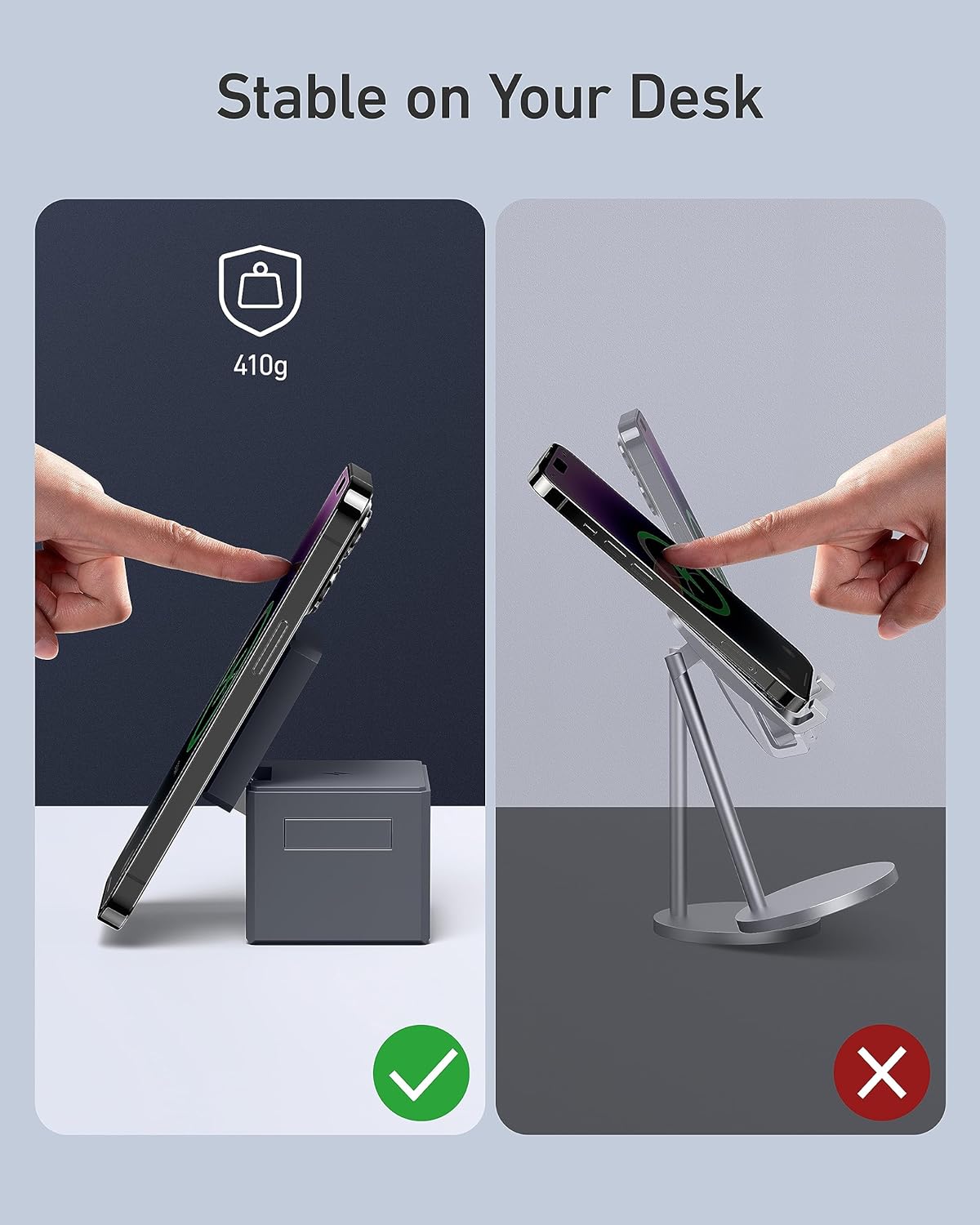 Anker 3 in 1 Cube Compatible with MagSafe 15W Fast Charging Foldable Wireless Charge Station for Apple Watch - محطة الشحن اللاسلكية المتوافقة مع ماجسيف 3 في 1 بقدرة 15 واط من أنكر للشحن السريع تتيح شحن الساعة الذكية من آبل