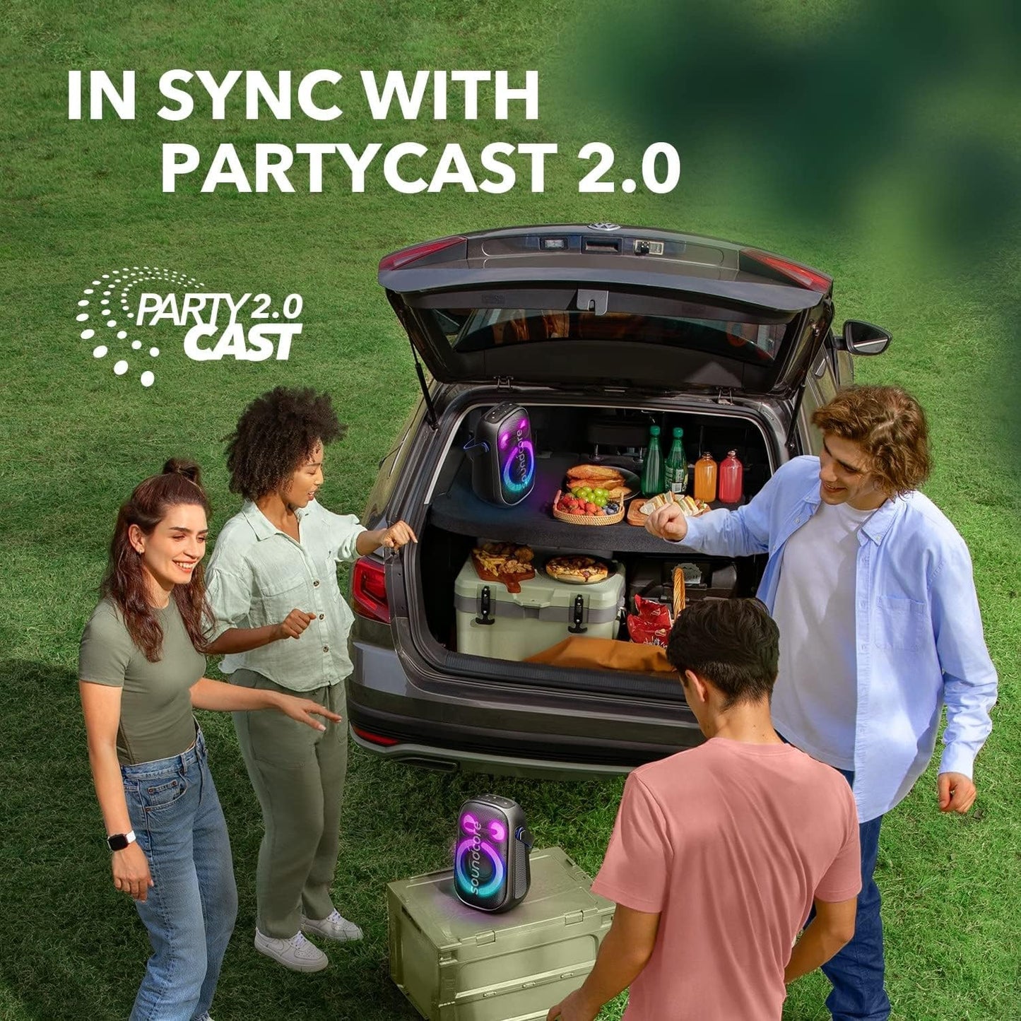 Soundcore Anker Rave Neo 2 Portable Speaker with 80W Stereo Sound - ساوند كور مكبر صوت محمول ريف نيو 2 من انكر مع صوت ستيريو 80 واط