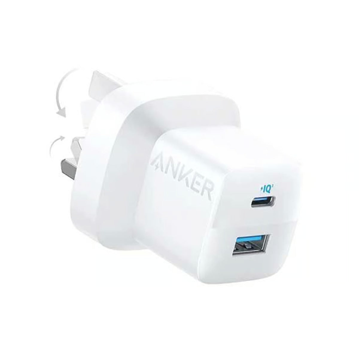 Anker 323 USB C Plug Charger 33W - شاحن جداري بمنفذ يو اس بي سي ومنفذ يو اس بي أ بقدرة 33واط من أنكر