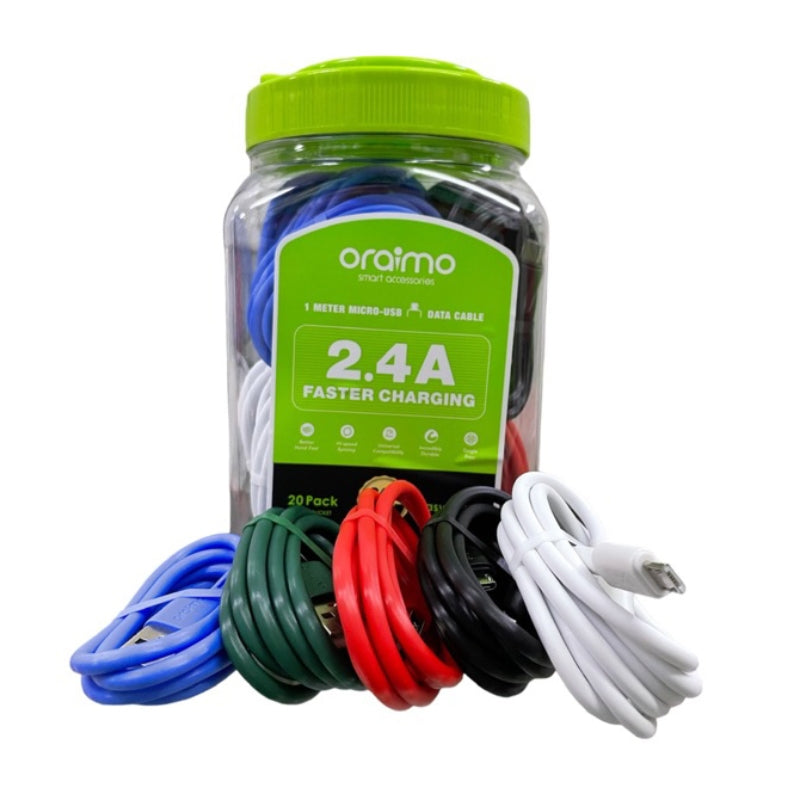 Oraimo Candy2 data cable micro - كيبل أورايمو كاندي 2 مايكرو ١ متر