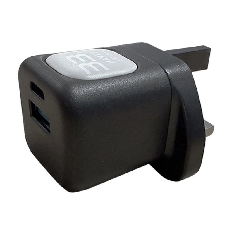 Havit UC230UK 33W Dual-Port Fast Charger - شاحن جداري بقدرة 33واط ومنفذين تايب سي ويو اس بي من هافيت