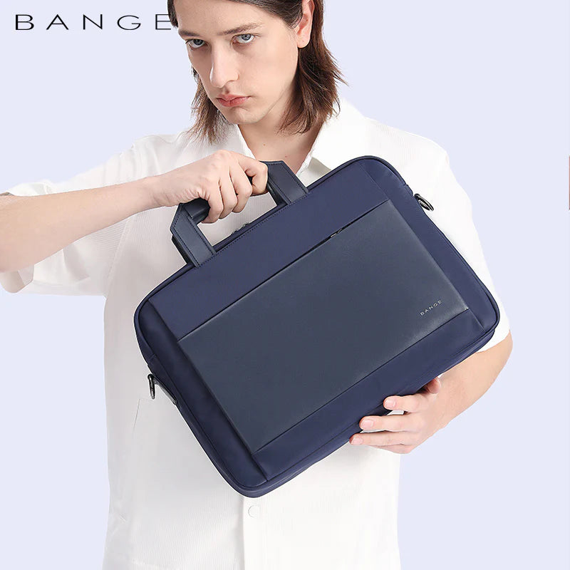 حقيبة كتف بانجي للابتوب مقاومة للماء - ازرق | BANGE Laptop Shoulder Bag – Blue