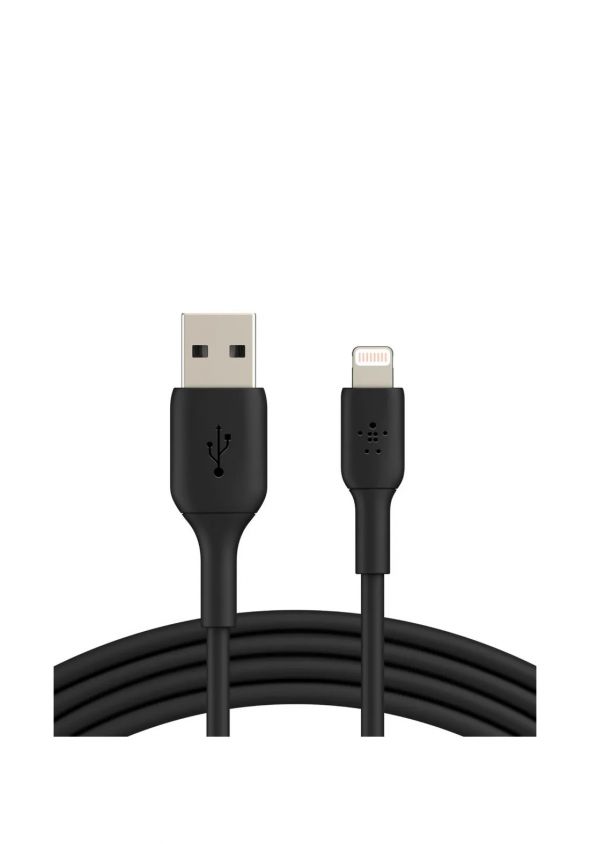 Belkin BoostCharge USB-A to Lightning Cable 1M - كيبل بتقنية البوست شارجر يو اس بي أ الى لايتننغ بطول 1 متر تحتوي على عبوتين