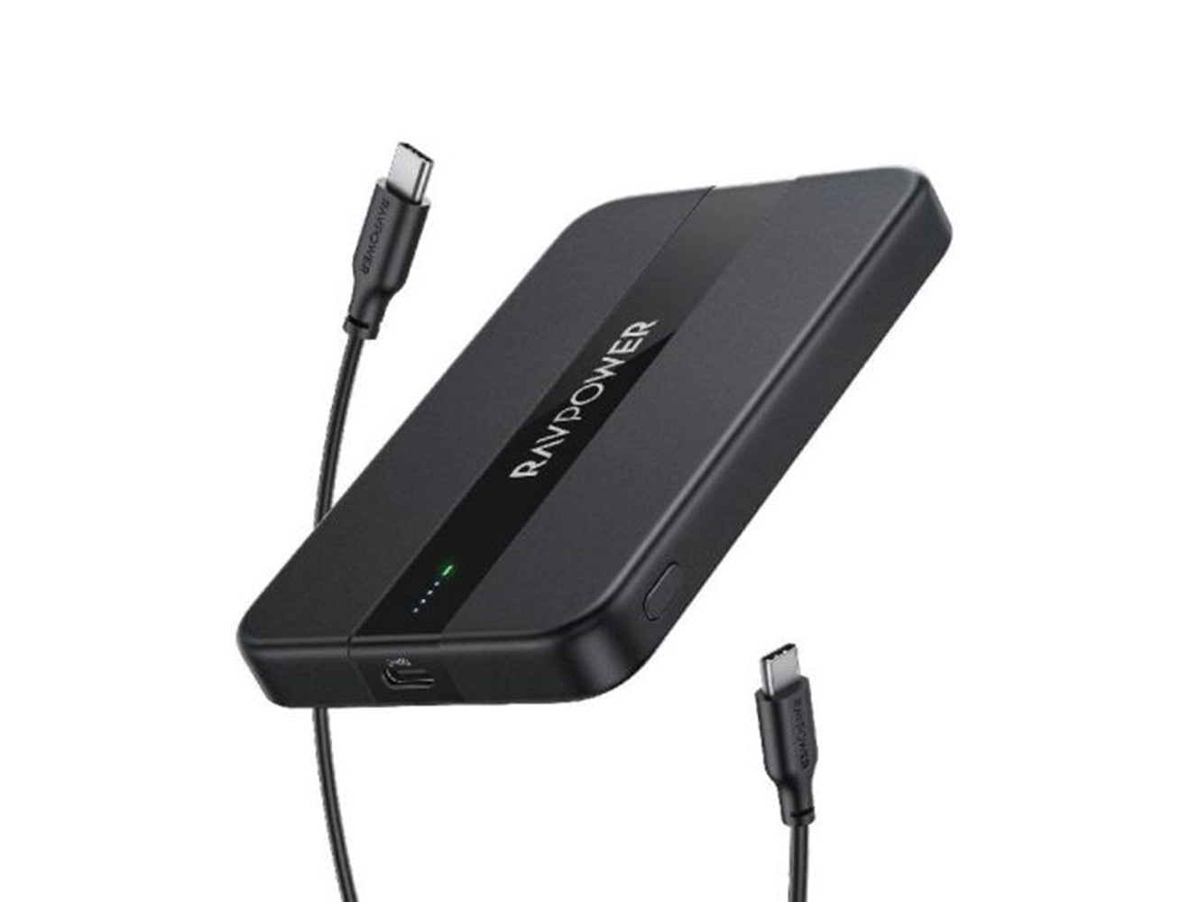 باور بانك ماك سيف بسعة 5000 ميلي أمبير من راف باور - RAVPower 5000mAh Magnetic Ultra-Slim Wireless Charger Power Bank