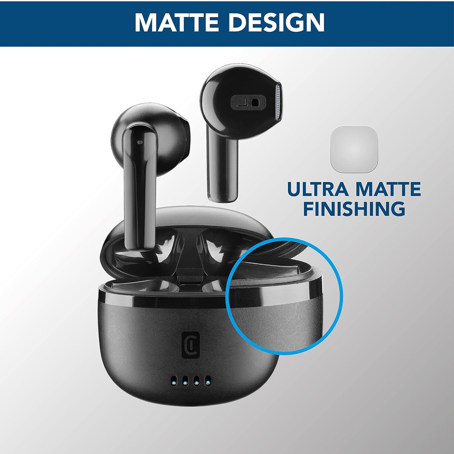 cellularline Wizy TWS Bluetooth 5.0 Wireless In-Ear Earphones - سماعة بلوتوث داخل الاذن سليولارلاين