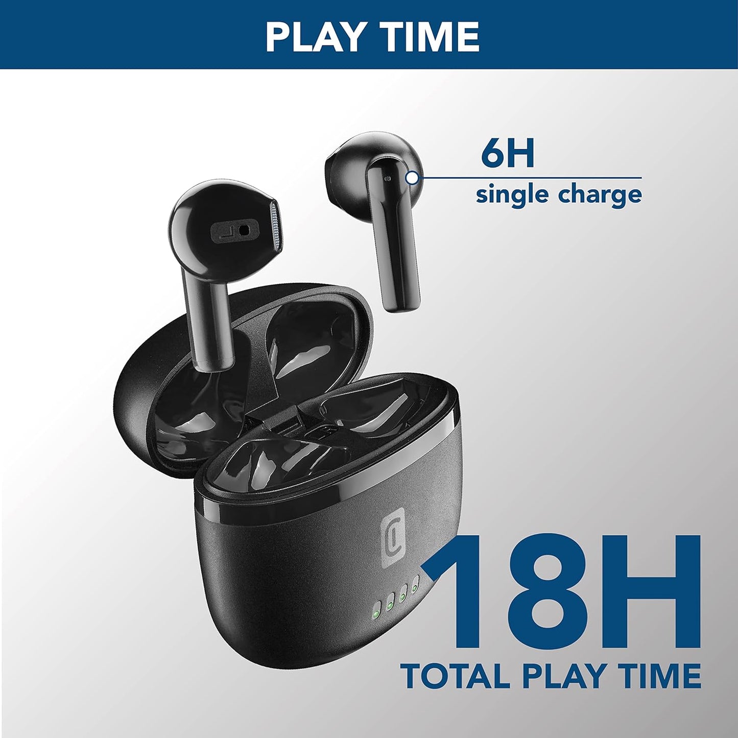 cellularline Wizy TWS Bluetooth 5.0 Wireless In-Ear Earphones - سماعة بلوتوث داخل الاذن سليولارلاين