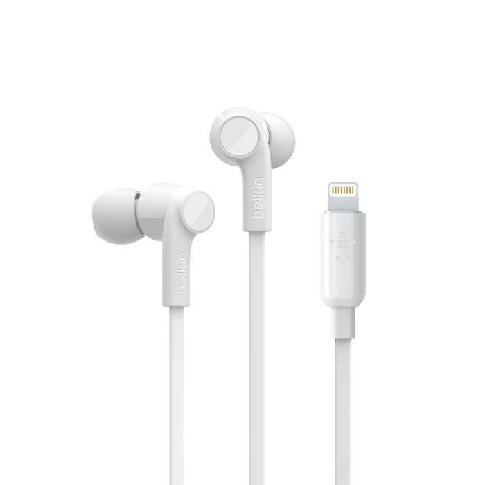 Belkin SoundForm Wired Earbuds with Lightning Connector - ساوند فورم سماعات أذن سلكية مع موصل لايتتنع من بيلكن