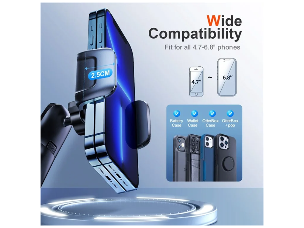 حامل هاتف للسيارة جويرووم للداشبورد بتصميم انسيابي ودوران 360 درجة | JoyRoom JR-ZS284 Universal Vehicle Dashboard Phone Holder 360° Rotating Car Mount