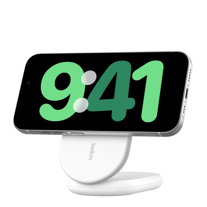 شاحن بيلكن اللاسلكي القابل للطي شحن سريع بقوة 15 واط مع تقنيةQ2i -Belkin BoostCharge Magnetic Foldable Wireless Charger with Qi2 15W