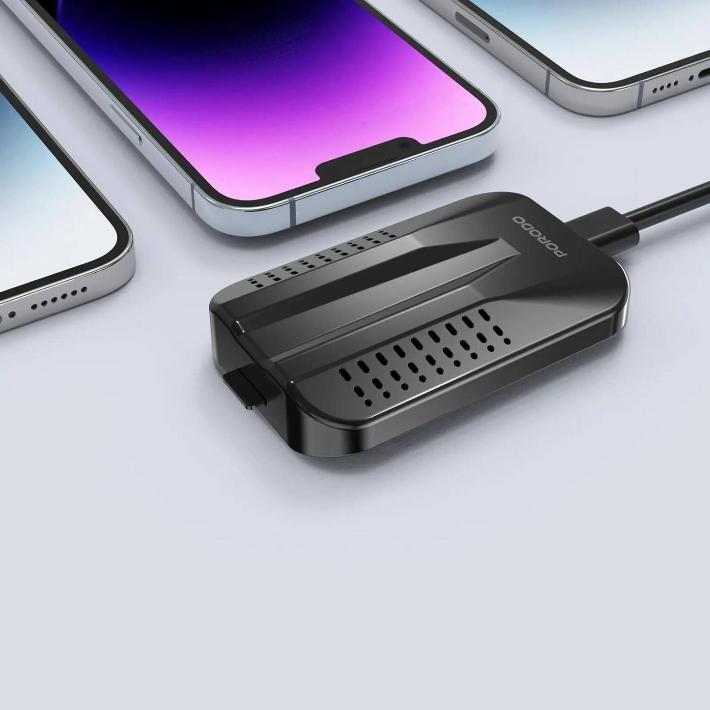 جهاز CarPlay سلكي عبر يو اس بي سي من بورودو, نظام تشغيل اندرويد 12 وسعة 128GB - اسود | Porodo Android 12 BT5.0 + 128GB with USB-C Built-in Wired CarPlay - Black