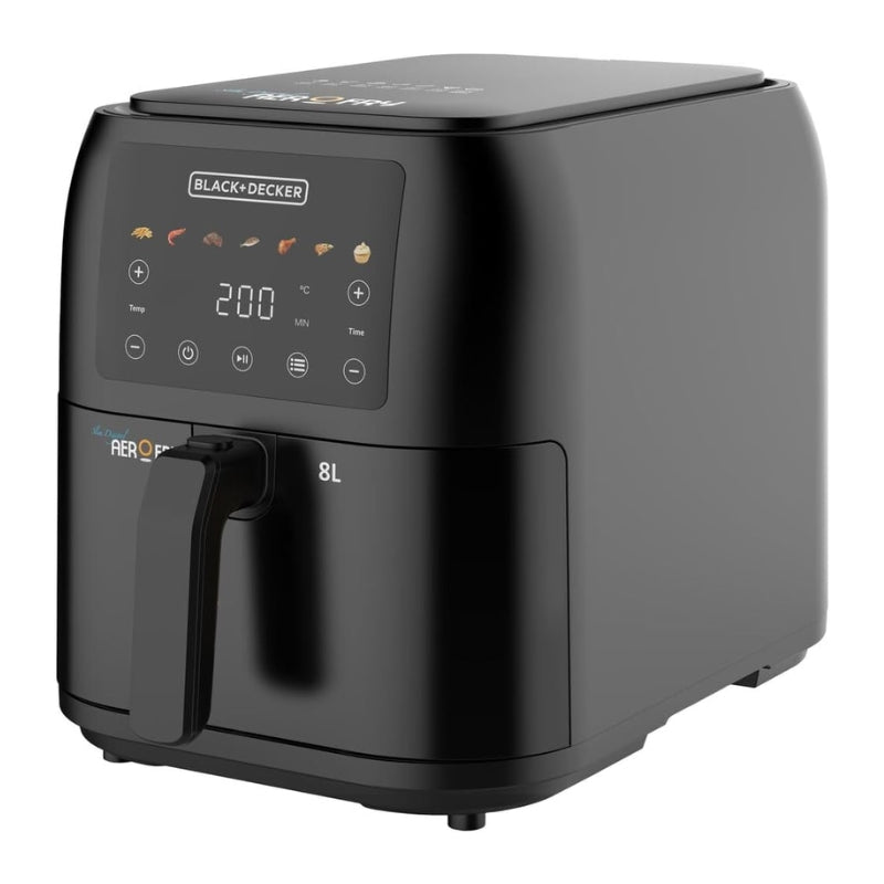 Black&Decker SAF80-B5 8L Slim Digital Airfryer - قلاية هوائية رقمية بلاك اند ديكر بسعة 8 لتر