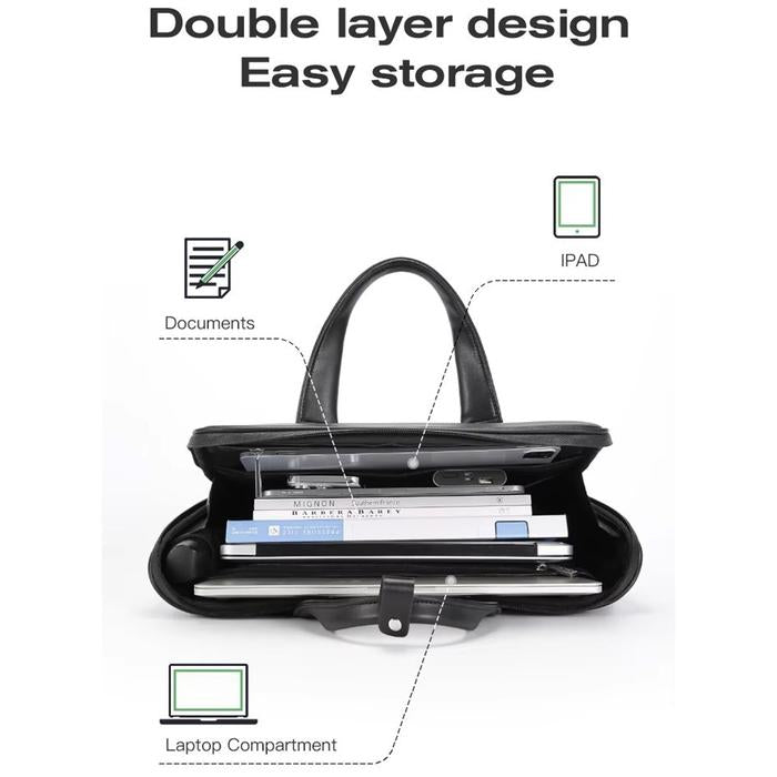 حقيبة بانجي بريميوم للاعمال مقاومة للماء - اسود | Bange Premium Office Work Briefcase – Black
